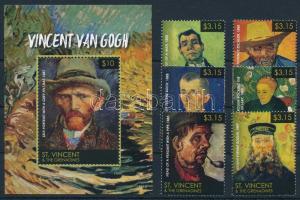 2015 Vincent van Gogh kisívből kiszedett sor + blokk Mi 7528 -7533 + Mi 805