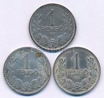 1926-1937. 1P Ag (3x) T:XF-F Adamo P6