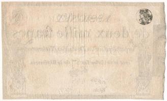 Franciaország 1795. 2000Fr Assignata "5177 213" T:F
France 1795. 2000 Francs Assignata &q...
