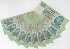 2001-2007. 200Ft (10x) mind különféle évszám illetve betűjel T:F