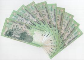 2001-2007. 200Ft (10x) mind különféle évszám illetve betűjel T:F