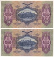 1930. 100P (2x) sorszámkövetők "E 419 019390 - E 419 019391" T:VF kis folt
Adamo P17