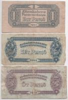 1944. 1P-100P "A Vöröshadsereg Parancsnoksága" (7xklf) T:F,VG folt, az egyiken anyaghiány