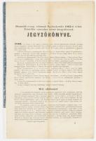 A Dunántúli evang. reformált egyházkerület 1863-d évben Feslő-Eőr vártosában tartott közgyűlésének jegyzőkönyve. Gerincénél javítással.