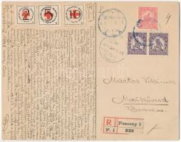 1918 A bűnös elől megy - Schima András (1882-1959) győri iparművész rajza és saját levele Martos Vik...