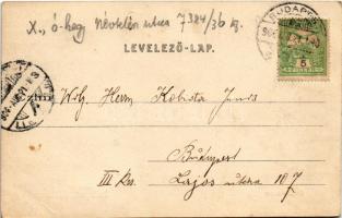 1906 Budapest X. Kőbánya, Gergely udvar, húscsarnok, Guttman A. üzlete (EB)