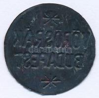 ~1900. "Vörösrák Budapest" egyoldalas bronz lemezérem (29mm) T:XF