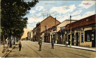 1915 Budapest X. Kőbánya, Jászberényi út, Tóth Márton üzlete, tej és csemege, villamos. Merendiák Károly utóda kiadása (fl)