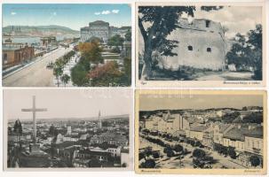 21 db RÉGI történelmi magyar város képeslap vegyes minőségben / 21 pre-1945 historical Hungarian town-view postcards in mixed quality