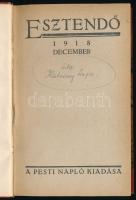 Hatvany Lajos: Egy hónap története. Esztendő 1918 december. Bp., é.n., Pesti Napló. Későbbi aranyozo...