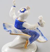 Hollóházi Aladdin. Terv.: Veress Miklós. Kézzel festett, jelzett, hibátlan, m: 12,5 cm NAGYON RITKA ...