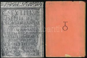 2 db könyv: Szilágyi János: Aquincum. Officina képeskönyvek 20. Bp., 1943, Officina, 29+7 p.+28 (fek...
