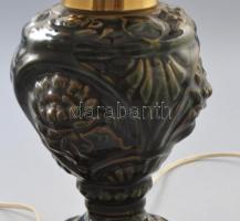 Asztali lámpa. Savmaratott búrákkal, jelzett, jó állapotban, m: 48 cm