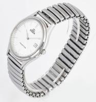 Doxa Tradition férfi quartz óra jó állapotban, fém szíjjal, elem nélkül d: 38 mm