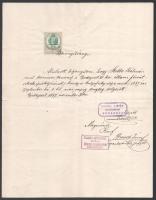 1897-1899 Havel Lipót (1847-1933) építőmester irodája által kiállított munkáltatói bizonyítványok, 3...