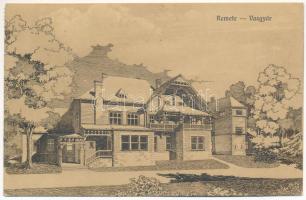 Remetevasgyár, Remetské Hámre; Vadászkastély. Hátoldalon levél Festetics Ella grófnőnek / hunting lodge, castle (EK)