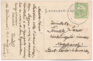 1913 Felsőbencsek, Németbencsek, Német-Bencsek, Bencecu de Sus (Temes); Községháza, K.u.K. katonák /...