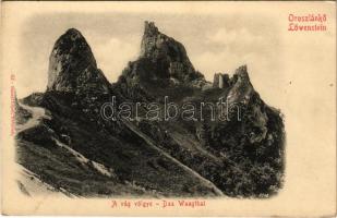 Oroszlánkő, Oroszlánkő-Pohrágye, Orsovské Podhradie, Vrsatské Podhradie; Vágvölgy, Oroszlánkő várromjai. Gansel Lipót 62. / castle ruins