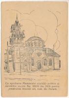 1929 Perjámos, Periam; Cu aprobarea Ministerului sanatatii publice si ocrotirilor sociale No. 58070 din 1926 pentru construirea bisericii ort. rom. din Periam / Adománygyűjtő lap a román ortodox templom építésére / fundraising postcard for the construction of the Romanian Orthodox church (EB)