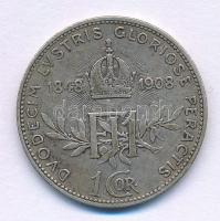 Ausztria 1908. 1K Ag "Ferenc József - Jubileum" T:VF patina 
Austria 1908. 1 Corona Ag &q...