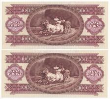 1995. 100Ft (2x) sorszámkövetők "B 108 050671 - B 108 050672" T:AU