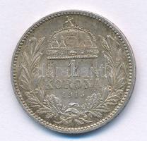 1915KB 1K Ag "Ferenc József" T:XF patina 
Adamo K5.1