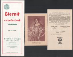 cca 19230 reklám nyomtatványok: Legenda Sancti Regis Stephani. Etrenit nyomócsövek, Magyar Nemzeti s...