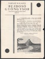 cca 1870-1930 reklám nyomtatványok: Családi kör előfizetési felhívás, Darnay Bujdosó gyöngysor c. re...