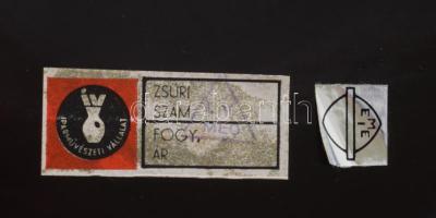 Kováts Sándor (Borz) designer (1940-1973): Asztali lámpa pár. cca 1970/75, műanyag, fém, üveg búrák,...