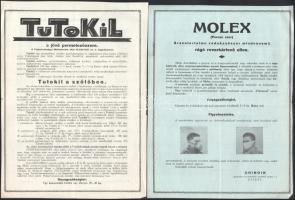 cca 1920-1940 Kert, gyümölcstermésztéssel kapcsolatos cikkek reklám nyomtatványai: permetező, ismere...