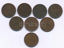 Ausztria 1895-1916. 1h (8xklf) bronz T:AU,XF patina Austria 1895-1916. 1 Heller (8xdiff) bronze C:AU...