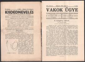 1930, 1935 A Kisdednevelés és a Vakok c. folyóiratok egy-egy száma