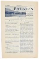 1927 Balaton A Balatoni Szövetség és a kötelékébe tartozó intézmények és vállalatok hivatalos értesítője. XX. évf. 8. szám