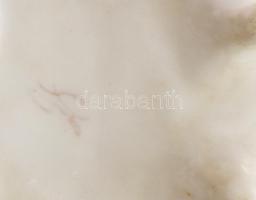 Plasztikus ékszer díszítésű porcelán bonbonier, kopott, m: 10,5 cm