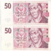 Csehország 1997. 50K (2x) T:F szép papír Czechia 1997. 50 Korun (2x) C:F fine paper