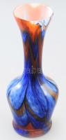 Murano anyagában színezett többrétegű váza. Jelzés nélkül, hibátlan, m: 21 cm