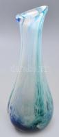 Murano anyagában színezett váza. Jelzés nélkül, hibátlan, m: 33,5 cm