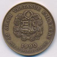 Bognár György (1944-) 1990. "MÉE Gyöngyösi Csoport - Aradi Vértanúk / Aulich Lajos" bronz ...