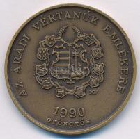 Bognár György (1944-) 1990. "MÉE Gyöngyösi Csoport - Aradi Vértanúk / Lázár Vilmos" kétold...