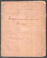 1906 Bp., Geológiai kirándulás a Pálvölgybe, Schafarzik Ferenc (1854-1927) geológus, műegyetemi tanár, az MTA tagjának kézirata. 10 beírt oldal + 1 kézzel rajzolt, kihajtható melléklet (A budapesti Pálvölgy geol. szelvénye, 1 : 10.000). Papírkötésben, korának megfelelő állapotban.