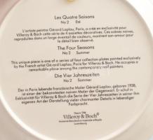 Vileroy & Boch dísztál, Gérard Laplau festményének reprodukciójával díszítve, jelzett, hibátlan,...