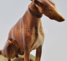 Zsolnay agár, kézzel festett, jelzett (tervező: Markup Béla), hibátlan, m: 26 cm