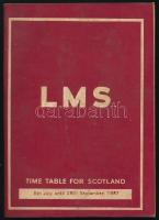 1937 LMS London Midland and Scottish Railway Official Time Tables for Scotland, 150p