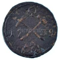 Úrvölgy 1739. &quot;Herrngrundt / 1739&quot; bronz bányapénz (1,74g/~21-22mm) T:VF,F  Hungary / Spania Dolina 1739. &quot;Herrngrundt / 1739&quot; bronze mining token (1,74g/~21-22mm) C:VF,F