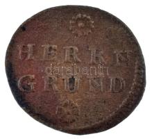 Úrvölgy 1699. "Herrngrundt / 1699" bronz bányapénz (1,03g/~15-17mm) T:VF  Hungary / Spania Dolina 1699. "Herrngrundt / 1699" bronze mining token (1,03g/~15-17mm) C:VF