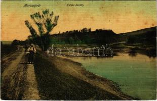 Marosújvár, Uioara, Ocna Mures; Teleki kastély, út. Grünn Géza kiadása / castle, road (fl)