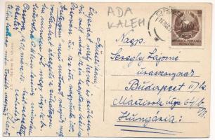 Ada Kaleh, Berg Allion, Adakaleh mit rumän. Grenzgebirge / látkép Orsova alatt, Ada Kaleh szigete az...