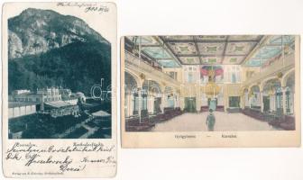 Herkulesfürdő, Baile Herculane; - 4 db régi város képeslap főleg leporellóból / 4 pre-1945 town-view...