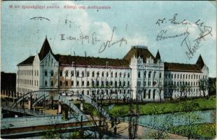 1911 Nagybecskerek, Zrenjanin, Veliki Beckerek; M. kir. Igazságügyi palota, híd / Königl ung. Justizpalais / palace of justice, bridge (b)