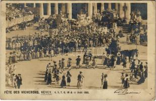 1905 Vevey, Fete des Vignerons 1905 / Winegrowers Festival, Swiss folklore (pinholes)